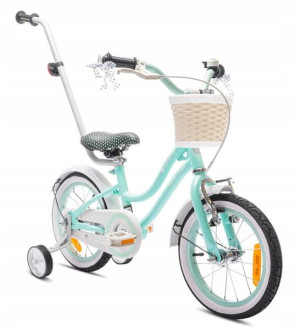 Rowerek dla dziewczynki 14 cali Heart Bike miętowy