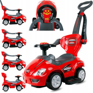 Jeździk dla dziecka Mega car z popychaczem 24m+