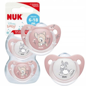 Smoczek uspokajający silikonowy 6-18m 2 szt. Nuk