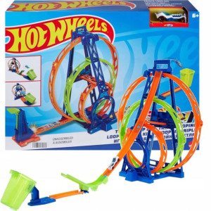Hot Wheels Zestaw Potrójna pętla Tor + autko GLC96