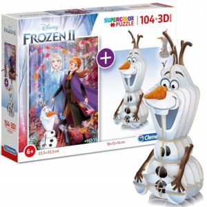 Puzzle 3D 104 el Frozen II Clementoni