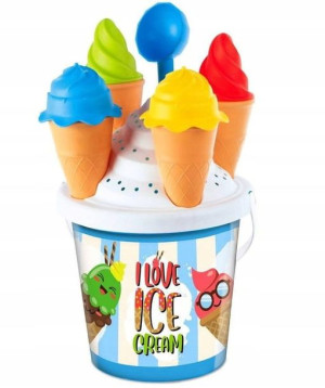 Mondo Wiaderko do piaskownicy Lody z foremkami