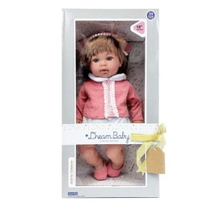Lalka bobas w różowym ubranku 45cm Swede