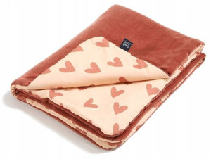 Kocyk bawełniany 110x140 Heartbeat Pink La Millou