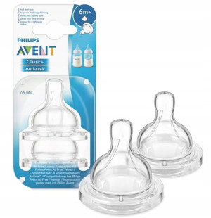 Smoczek antykolkowy Classic+ 2szt. 6m+ Avent