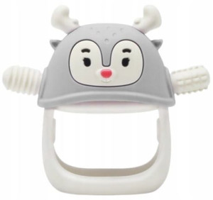 Gryzak dla niemowląt Renifer Light Grey Smily Mia