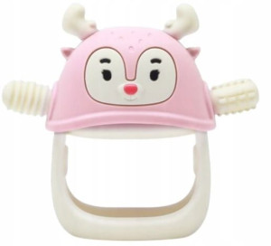 Gryzak dla niemowląt Renifer Light Pink Smily Mia