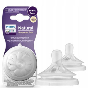 Smoczek Natural Response Teat 3-przepływowy Avent