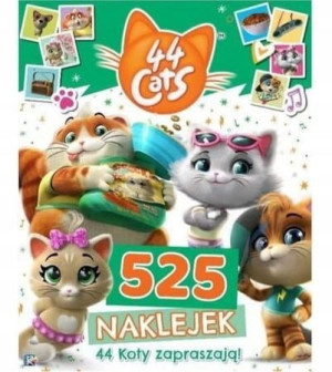 Książka edukacyjna naklejki 44 koty Media Service