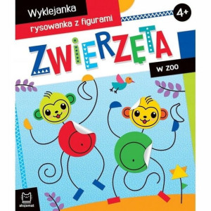 Wyklejanka Rysowanka z figurkami w zoo Aksjomat