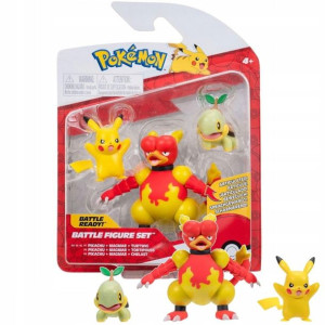 Pokemon figurki bitewne Pikachu Magmar Turtwig