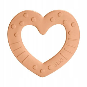 Gryzak Baby Bitie Heart Peach 3m+ Bibs