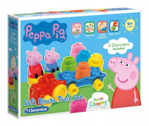 Clemmy Klocki pociąg Świnka Peppa Clementoni