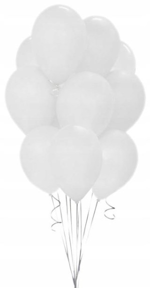 Balony pastelowe białe 10" 10 szt. Godan