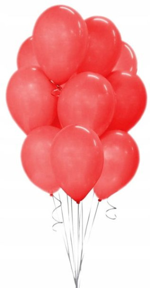 Balony pastelowe czerowne 10" 10 szt. Godan