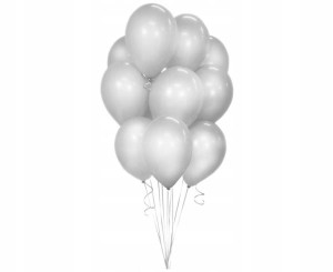 Balony metaliki srebrne 12" 10 szt. Godan