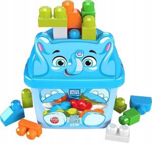 Mega Bloks Pierwsze klocki w pojemniku Słonik 25el