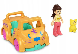 Figurka Polly Pocket Autko Tygrys Mattel