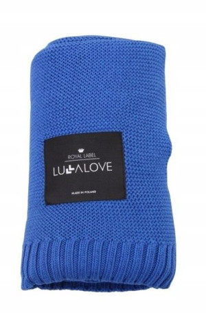 Duży bambusowy koc 120x100 Navy Blue Lullalove
