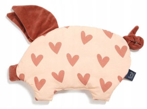 Poduszka Sleepy Pig Cotto Heartbeat Pink La Millou