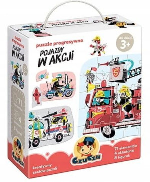 CzuCzu Puzzle progresywne Pojazdy w akcji 2+