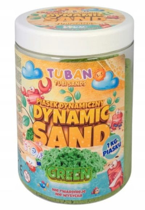 Piasek kinetyczny dynamiczny 1 kg zielony Tuban