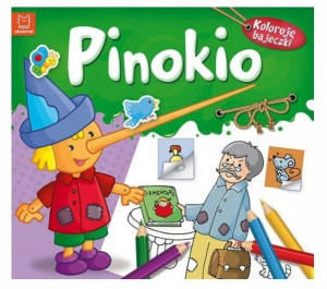 Kolorowanka Koloruję bajeczki Pinokio Aksjomat