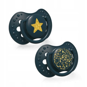 Smoczek silikonowy Stardust green 2szt 3-6 m Lovi