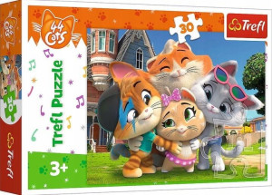 Puzzle 30 Przyjaźń w kociej krainie Trefl