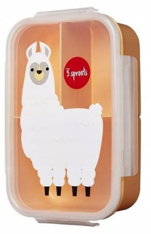 3 Sprouts Lunchbox Bento Lama Peach