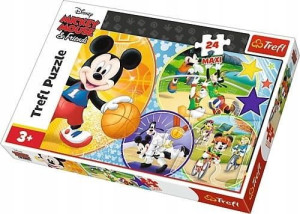 Puzzle Maxi Czas na sport Mickey Mouse 24 3+ Trefl