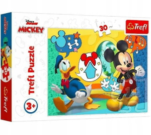 Puzzle 30el. Myszka Miki i wesoły domek Trefl