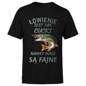Koszulka męska T-shirt ŁOWIENIE bawełna L
