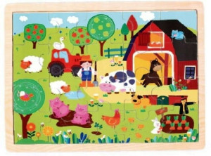 Top Bright Puzzle drewniane 20el. Farma 12m+