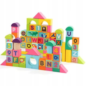 Klocki drewniane ABC 150 el. 2+ Top Bright