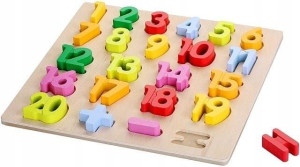 Puzzle drewniane duże liczby 3+ Top Bright