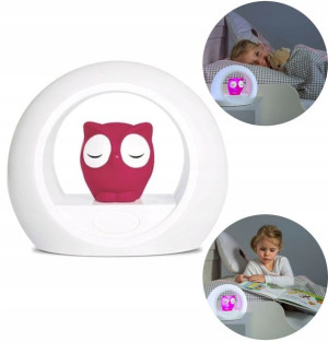 Lampka nocna Lou Sowa Pink Zazu