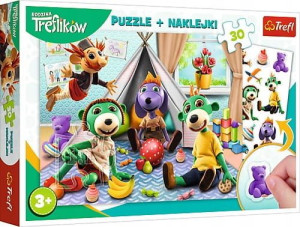 Puzzle z naklejkami Rodzina Treflików 30el. Trefl
