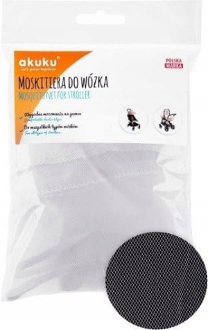 Moskitiera na wózek uniwersalna biała Akuku