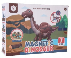 Klocki magnetyczne Dinozaur brązowy 3+ Swede