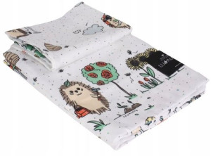 Komplet pościeli 100x135 Jeże zawody Lullalove