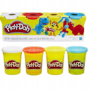 Play-Doh Ciastolina 4 tuby dinozaury 2+