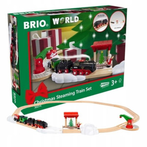 Brio World Świąteczny zestaw kolejka para bateria