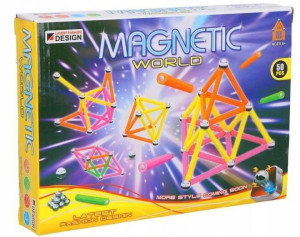 Klocki magnetyczne 50el. 6+ Kris