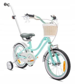 Rowerek dla dziewczynki 14 cali Heart Bike miętowy