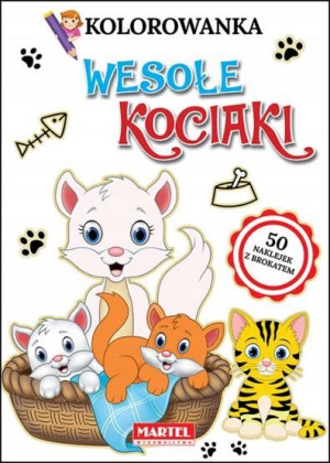 Kolorowanka z naklejkami z brokatem Martel