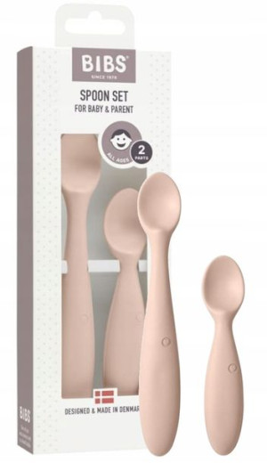 Bibs 2 łyżeczki silikonowe Blush