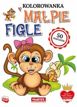Kolorowanka z naklejkami Małpie Figle Martel