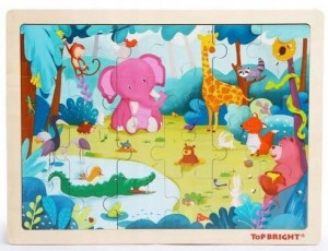 Puzzle drewniane 24 el Dżungla 3+ Top Bright
