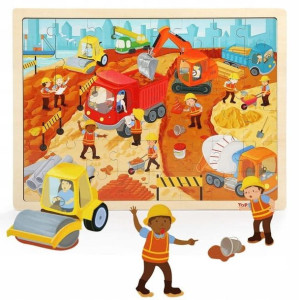 Puzzle drewniane Na budowie 48 el Top Bright